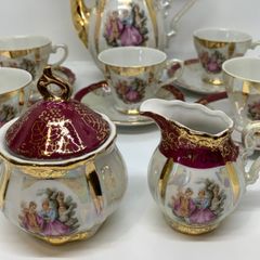 Collectable Vintage Minature Tea Set Courting Couple