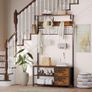 Coat Rack Shoe Rack with Coat Rack with Bench Entrance Furniture with Hooks Image 6