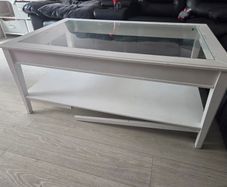 Ikea coffee table white with glass
