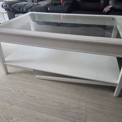 Ikea coffee table white with glass