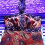 Designer Halterneck Peacock Dress Size 12 Image 5