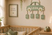 Personalized Hanging Car Birth Announcement Plaque