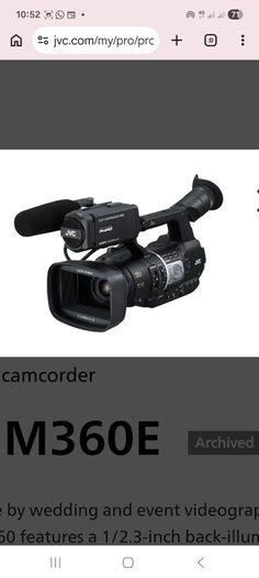 JVC JY-HM360E Pro Camcorder  Perfect for Weddings