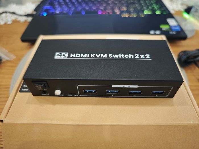 2 port HDMI Switch 2x2 4K 60hz USB3.0