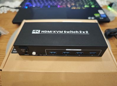 2 port HDMI Switch 2x2 4K 60hz USB3.0