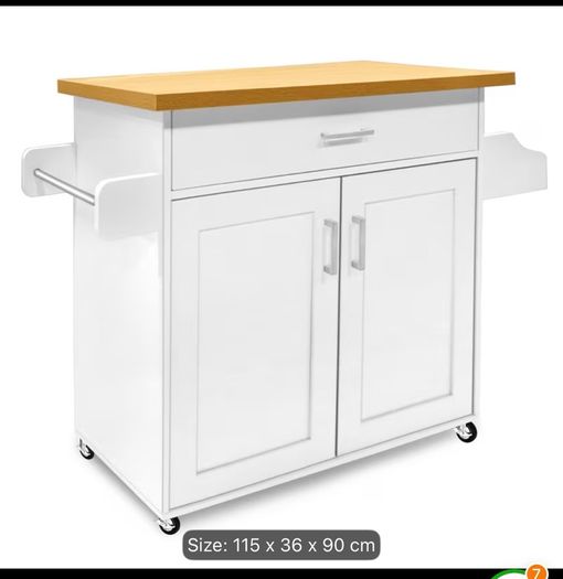 White Kitchen Trolley