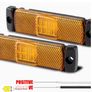 4pcs of Truck LED Side Lights in Red, Yellow, And White; Auxiliary Light Strips; Flashing Image 9