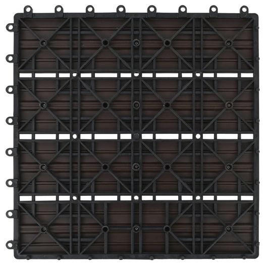 22 pcs Decking Tiles 30x30cm 2 sqm WPC Brown