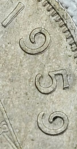 Ireland 1959 6d  Choice Uncirculated Mint Error Double Struck Date