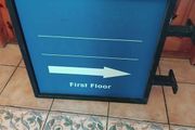cast iron double sided sign