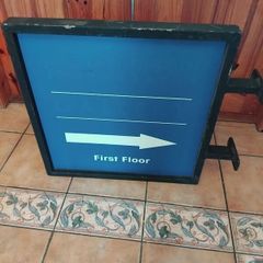 cast iron double sided sign