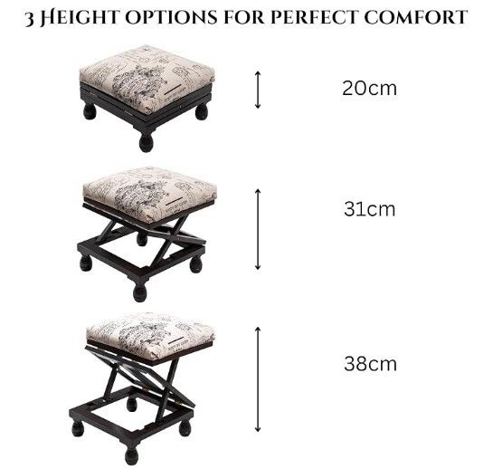 3-Position Adjustable Footstool