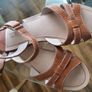 Zara Girls leather Brown Sandals Shoes Size 33 Image 3