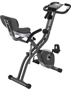 Exercise Bike with 10-Level Adjustable Magnetic Resistance | Upright and Recumbent Foldable Stationary Bike is The Perfect Workout Bike for Home Use for Men, Women (FREE POSTAGE)