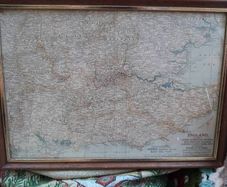 Vintage  Map Of England  ( Section Iv )