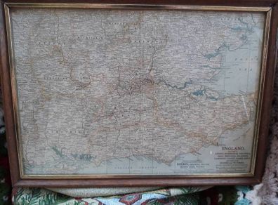 Vintage  Map Of England  ( Section Iv )