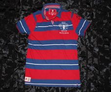 Manchester United Polo Tee Shirt S Adults Red Devils Heritage Range