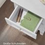 Set of 2 White Bedside Tables with Drawers Elegant Wooden Nightstands for Bedroom, Hallway & Living Room Image 5