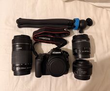 Canon EOS 250D DSLR Camera and 3 Lenses - Complete Photography Kit