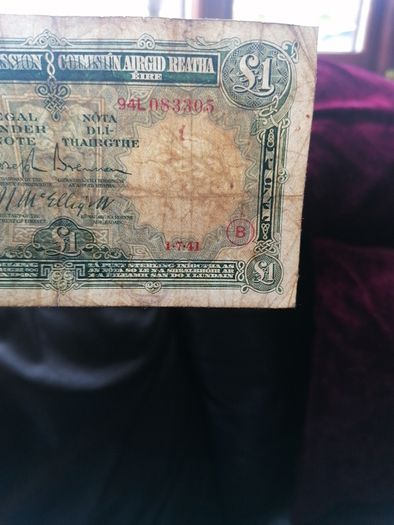 1941 Lady Lavery One Pound Banknote