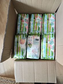 6 pack Brand new PureBorn organic bamboo nappies . Size 3 ,