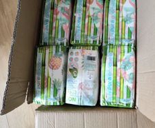6 pack Brand new PureBorn organic bamboo nappies . Size 3 ,