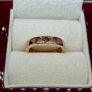 Silver Green Tourmaline Ring in Rose Gold Overlay Sterling Silver. Image 3
