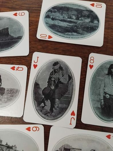 Native American Playing cards and tin