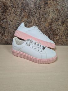 womens FAITH PLATFORM trainers runners white pink Size UK 8  EU 41 (AT2)