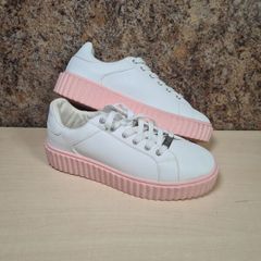 womens FAITH PLATFORM trainers runners white pink Size UK 8  EU 41 (AT2)