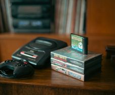 Sega Megadrive 2 with games