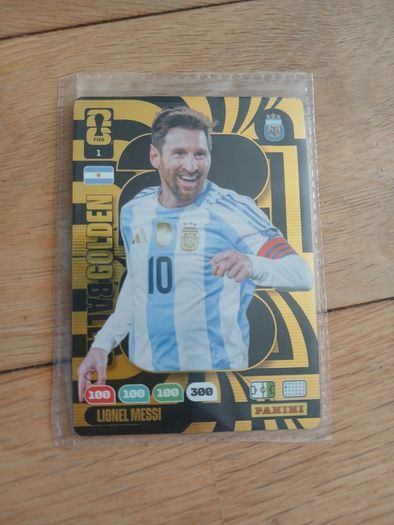 Golden baller Messi football card (rare)