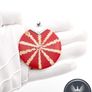 925 Silver Red Sunburst Statement Shell Pendant Image 7