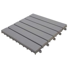 Decking Tiles 10 pcs Grey Wash 30x30 cm Solid Acacia Wood