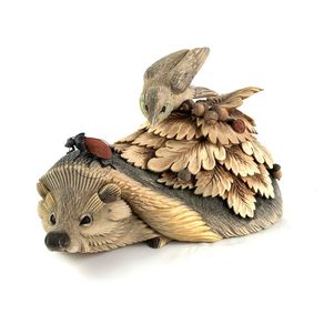Carved wooden box