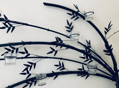 Metal Branch Wall Art Candle T-light Holder x 9