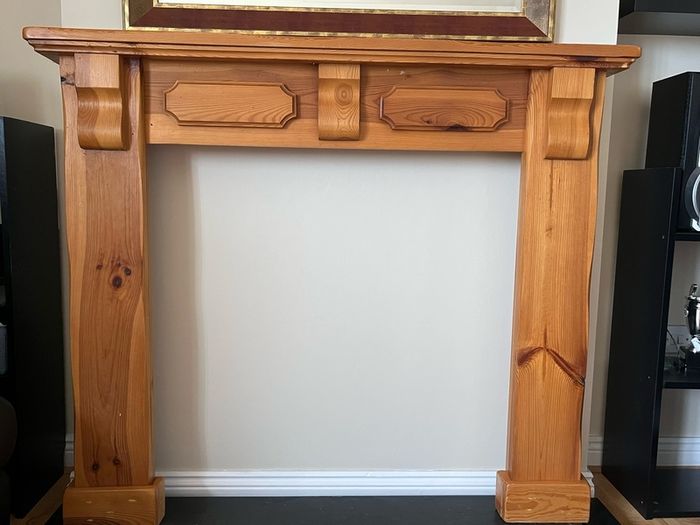 Solid pine fireplace frame mantle piece