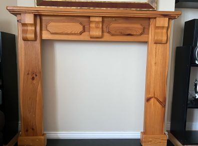 Solid pine fireplace frame mantle piece