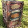 Antique French -Brass Patina Night Stand & 3 Draws Image 5