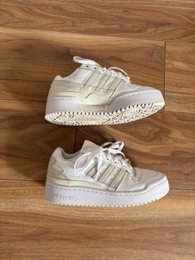 adidas Forum Bold platform trainers in white/cream