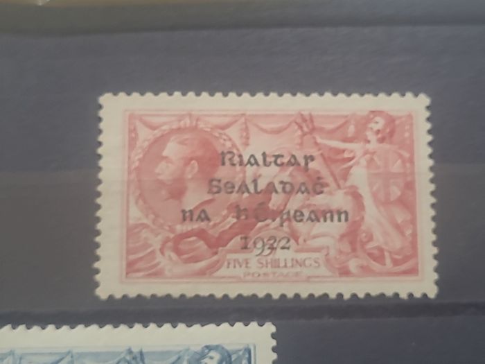 Irish overprint stamps  - 1922 Rialtas 4 line overprint set