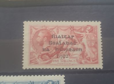 Irish overprint stamps  - 1922 Rialtas 4 line overprint set