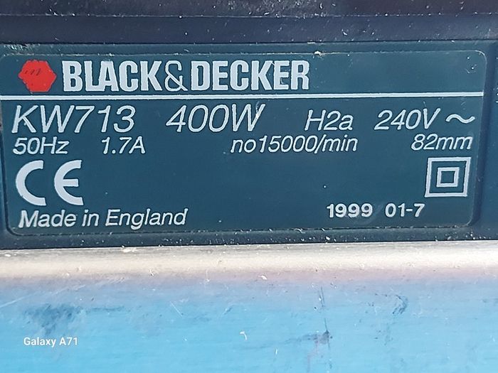 BLACK & DECKER KW713 Planer 400W in excellent condition, working perfect