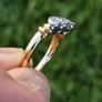 18ct Yellow Gold Diamond 5 Stone Wishbone Ring Image 7