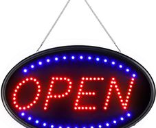 Open Sign Board XL, LED Open Sign, 59 x 36 cm, Open