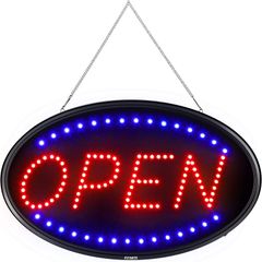 Open Sign Board XL, LED Open Sign, 59 x 36 cm, Open