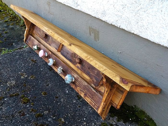 Rustic Floating Mantle / Shelf / coat rack