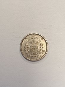Spain 10 pesetas coin