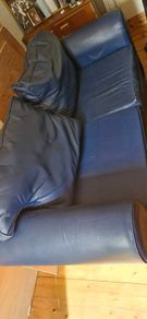 Dark Blue leatherette sofa
