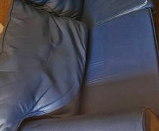 Dark Blue leatherette sofa